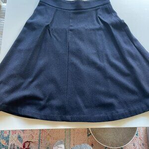 Ann Taylor Felt Navy Winter Work Skirt - Size 4